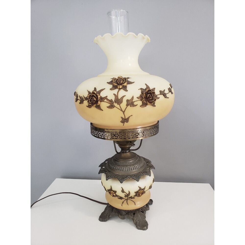 Vintage Hollywood Regency Falkenstein Victorian Gothic Gone Wind‎ Hurricane Lamp